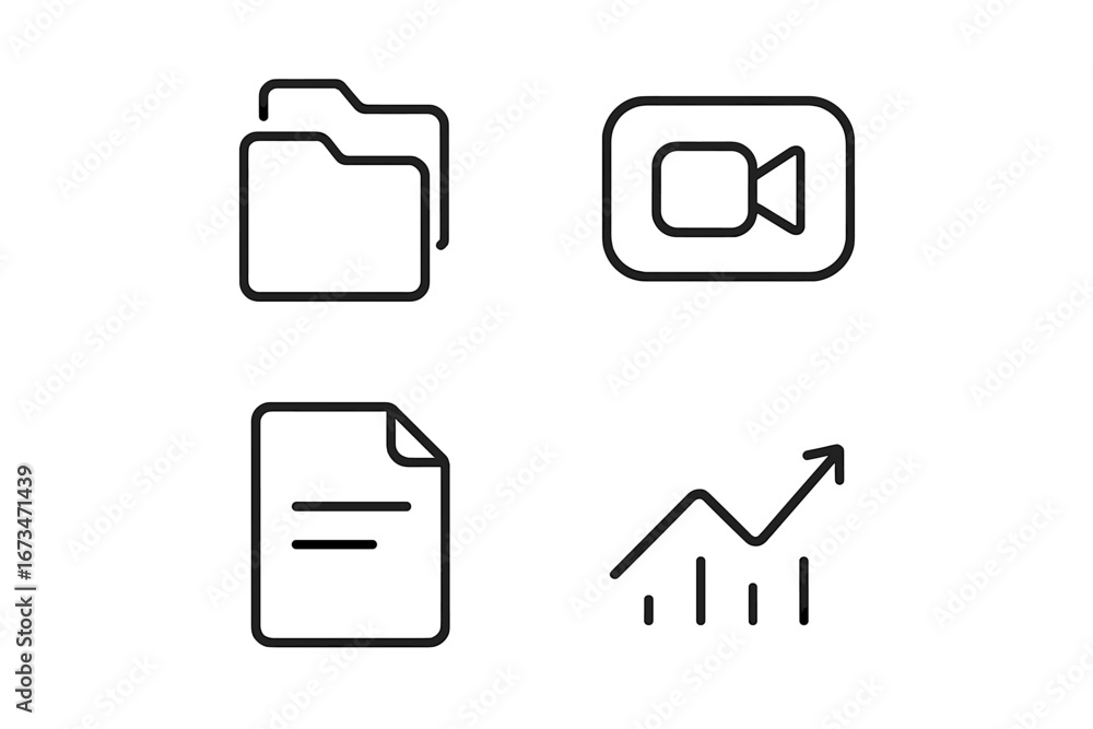 Poster vector art of business elements for data analysis