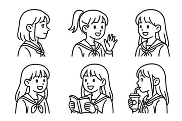 Expressions of a student in casual settings