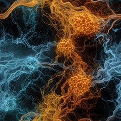 Neuroplasticity visualization showing neural pathways lighting up in student's brain studying complex formula with synaptic energy flows and fMRI data overlay