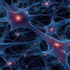 Neuroplasticity visualization showing neural pathways lighting up in student's brain studying complex formula with synaptic energy flows and fMRI data overlay