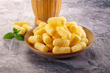 Golden crispy sweet corn sticks
