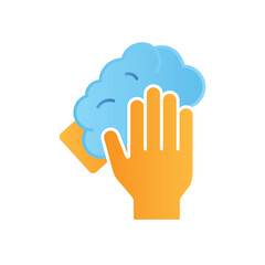 Washing Hands Hygiene Lineal Color Icon: Personal Care and Health
