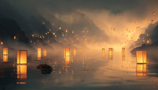 Ephemeral Echoes A Neo-Kyoto Nightscape