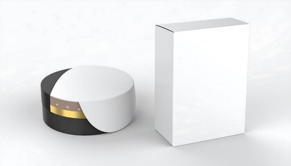 Blank cosmetic packaging mock-up