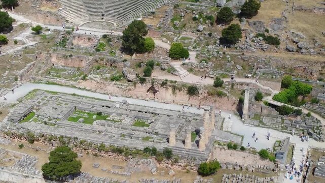 Aerial View of Delphi Archaeological Site