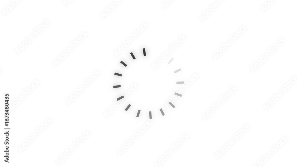 Poster black color loading icon animation on a white background .