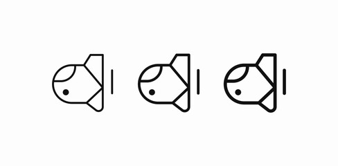 boat front view icon set icon sign vector