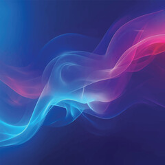 Abstract serene overlapping waves digital art