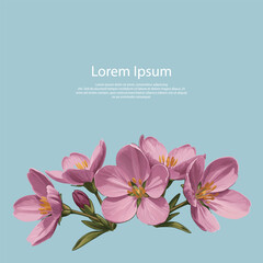 엘레강스한 핑크색 꽃 배너