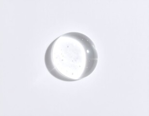 Clear liquid drop, light reflection