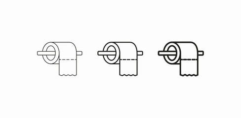 toilet paper holder icon sign vector