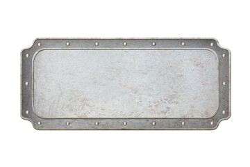 vintage matal frame isolated on white