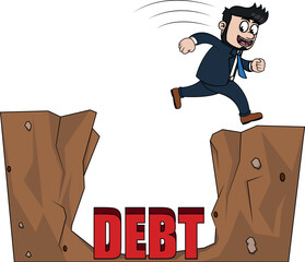 Business man Vector Illustration Design Advertising media concept 