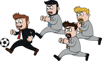 Business man Vector Illustration Design Advertising media concept 