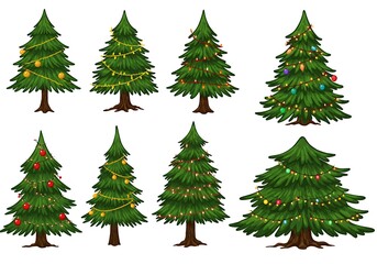 Fototapeta premium Evergreen Enchantment: A Festive Collection
