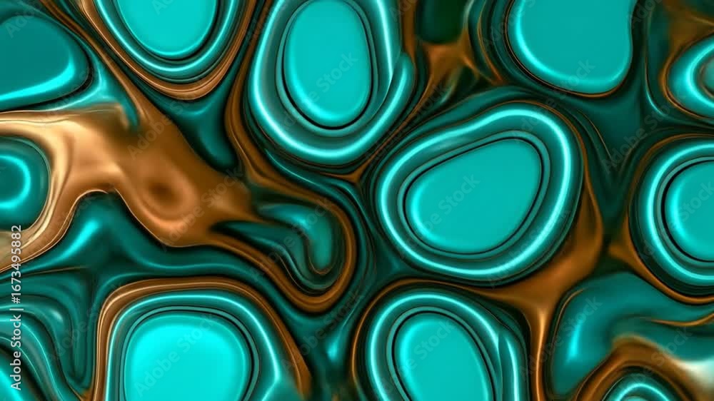 Poster abstract wavy background with smooth texture in shades of blue and gold for creative digital design 