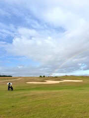 golfer on the fairway