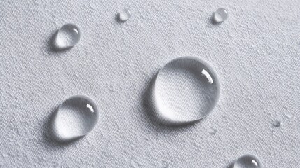 Blank white drop pattern background. Water drops on white background texture. Water drops on...
