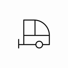 caravan trailer travel icon sign vector