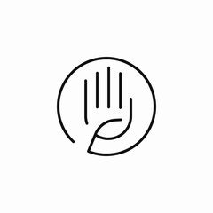 hand leaf eco icon sign vector