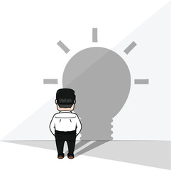 Busiess Man for Media Advertising Vector Illustration Design