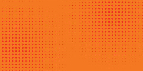 Dots halftone orange color pattern gradient texture with technology digital background. Dots pop art comics with summer best seller