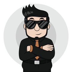 Busiess Man for Media Advertising Vector Illustration Design