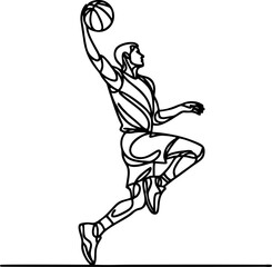 Naklejka premium good basketball player