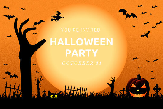 halloween party invitation card