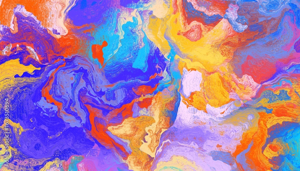 Poster a stunning and artistic swirl composed of a vibrant array of colors, creating a mesmerizing abstract