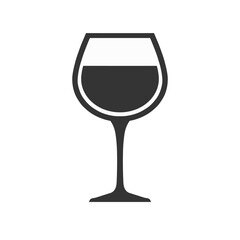 Elegant wine glass containing red wine stands on white surface, symbolizing celebration and sophistication with minimalist aesthetic.