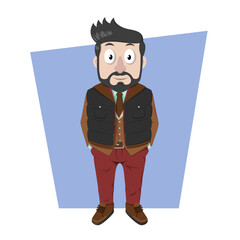 Business Man vector illustration design concept for advertising 