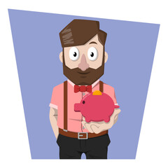 Business Man vector illustration design concept for advertising 