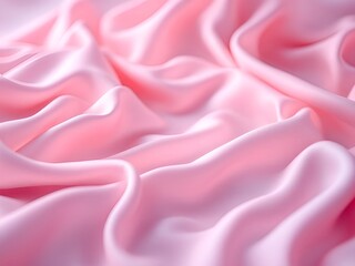 Obraz premium Pink Silk Fabric Elegant Drapes and Smooth Texture
