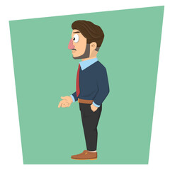 Business Man vector illustration design concept for advertising 