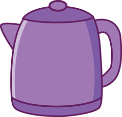 Purple electric kettle for boiling water