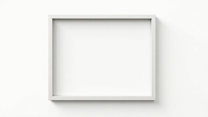 Fototapeta premium White square frame on white background white frame