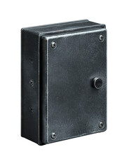 Obraz premium Durable lockable key storage box for wall installation, minimal matte style, isolated on transparent background. 