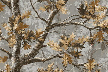 Tree hunting pattern. Camouflage background. Seamless pattern. Digital camouflage. Abstract camo. Forest background. Jungle texture. Real tree hunting camouflage pattern. Vector camo seamless pattern.