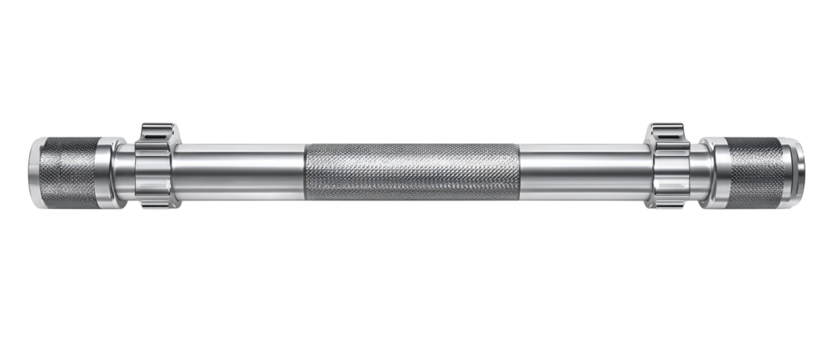 Adjustable doorway exercise bar with clean unmarked locks and durable design, isolated on transparent background.
