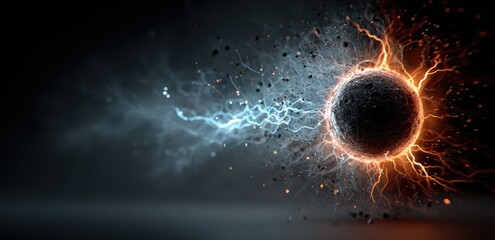 Exploding sphere of energy with dual colored plasma