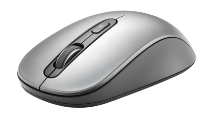 A wireless mouse with silent click buttons
