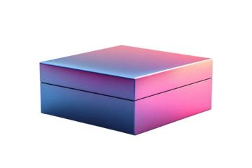 Colorful geometric box design with a gradient finish, ideal for various creative projects and packaging solutions.