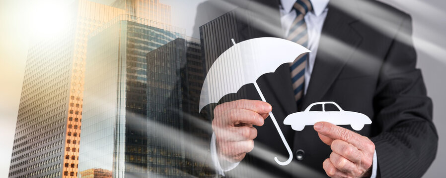 Car insurance concept; multiple exposure