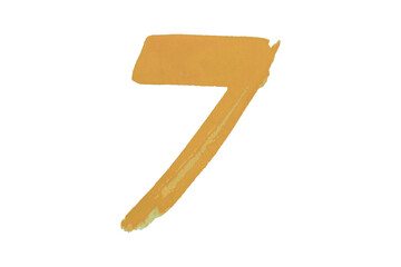 Orange watercolor background. Artistic hand paint. Isolated on transparent background.
