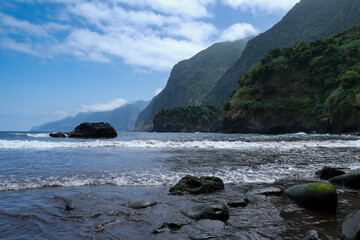 Dramatic landscape at the coastline of Madeira, Portugal, Europe