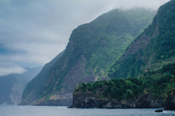 Dramatic landscape at the coastline of Madeira, Portugal, Europe