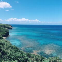 Fototapeta premium Scenic coastline with turquoise water