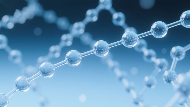 dna strand on blue background - Powered by Adobe