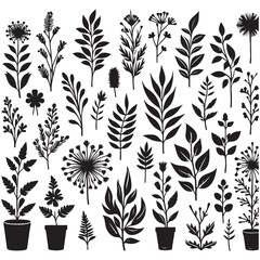 field silhouette Background material, Flowering plant